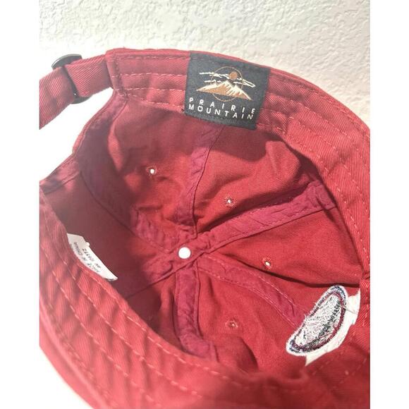 Prairie Mountain White Fish Montana Embroidered Red Adjustable Baseball Hat - Picture 8 of 10